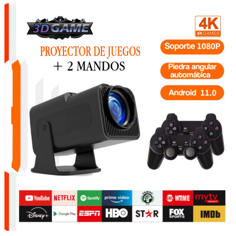 Consola de juegos con proyector inalámbrico Android 4K HY320